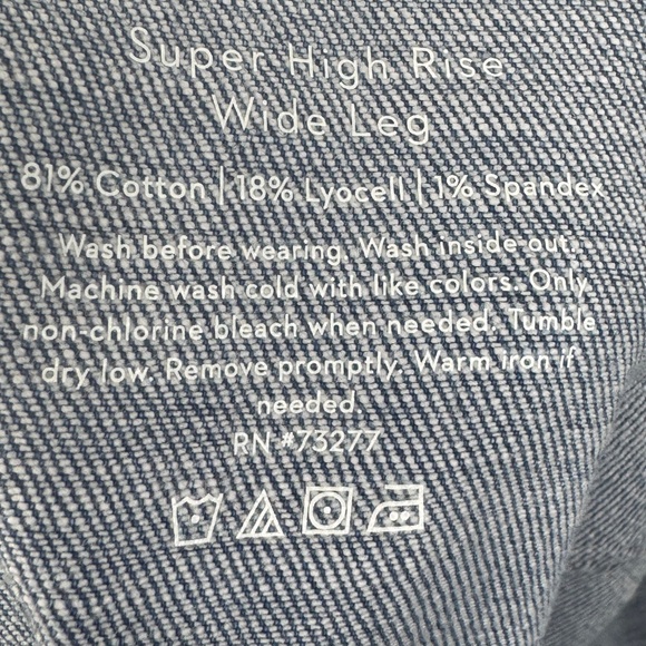 LC Lauren Conrad Womens Super High Rise Wide Leg Crop Denim Jeans Plus 26W NEW - Picture 13 of 15